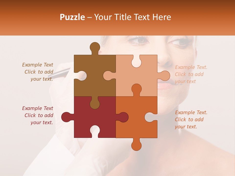 A Woman Getting Her Eyebrows Done By A Professional Makeup Artist PowerPoint Template