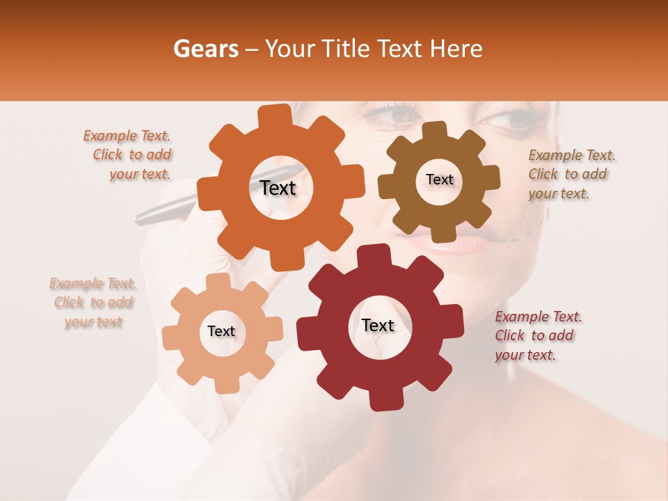 A Woman Getting Her Eyebrows Done By A Professional Makeup Artist PowerPoint Template
