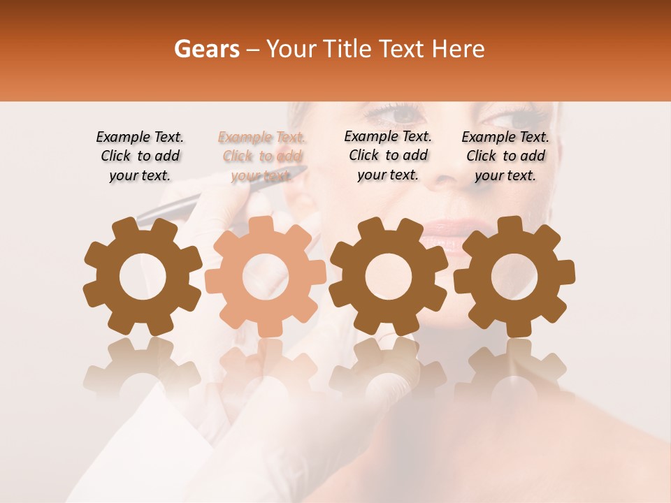 A Woman Getting Her Eyebrows Done By A Professional Makeup Artist PowerPoint Template