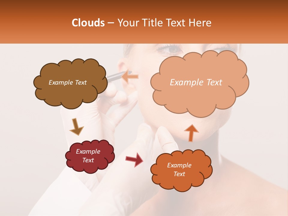 A Woman Getting Her Eyebrows Done By A Professional Makeup Artist PowerPoint Template