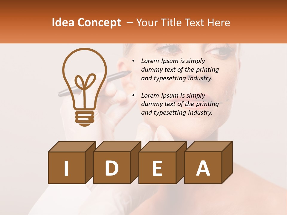 A Woman Getting Her Eyebrows Done By A Professional Makeup Artist PowerPoint Template