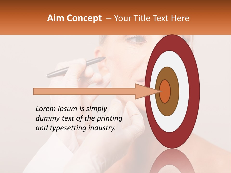 A Woman Getting Her Eyebrows Done By A Professional Makeup Artist PowerPoint Template