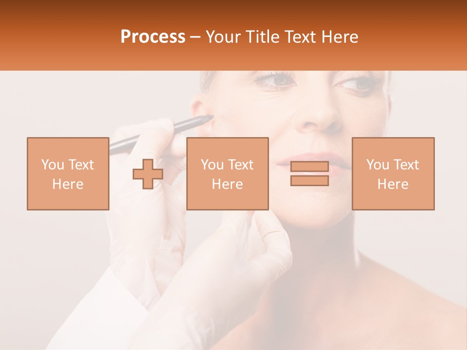 A Woman Getting Her Eyebrows Done By A Professional Makeup Artist PowerPoint Template