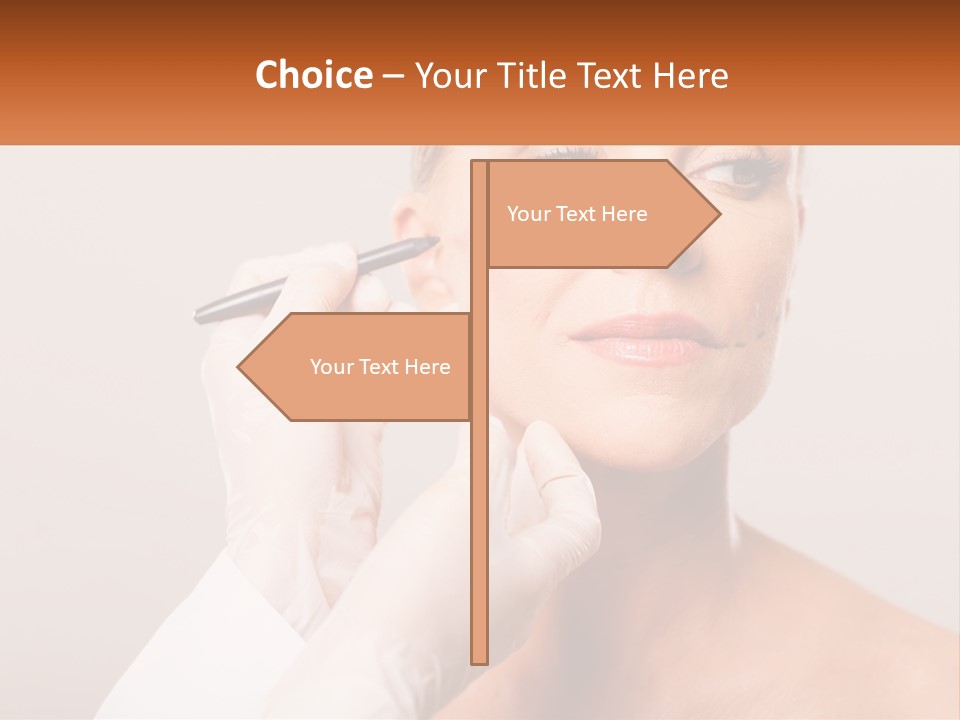 A Woman Getting Her Eyebrows Done By A Professional Makeup Artist PowerPoint Template