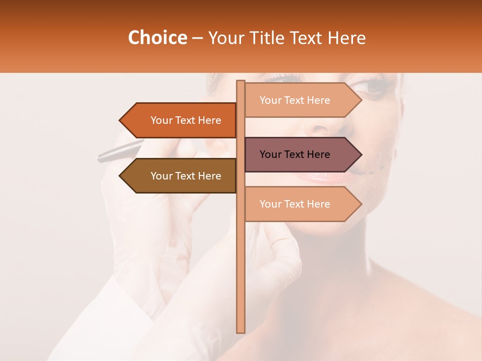 A Woman Getting Her Eyebrows Done By A Professional Makeup Artist PowerPoint Template