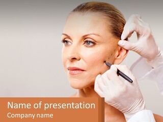 A Woman Getting Her Hair Done By A Hair Stylist PowerPoint Template