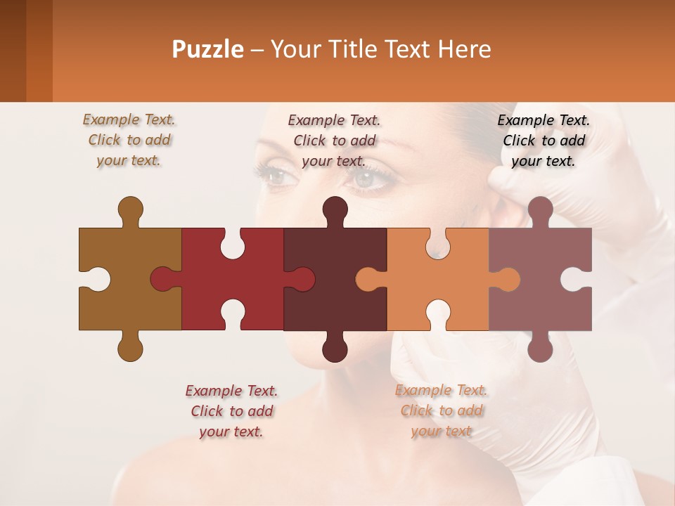 A Woman Getting Her Hair Done By A Hair Stylist PowerPoint Template