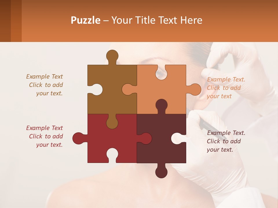 A Woman Getting Her Hair Done By A Hair Stylist PowerPoint Template
