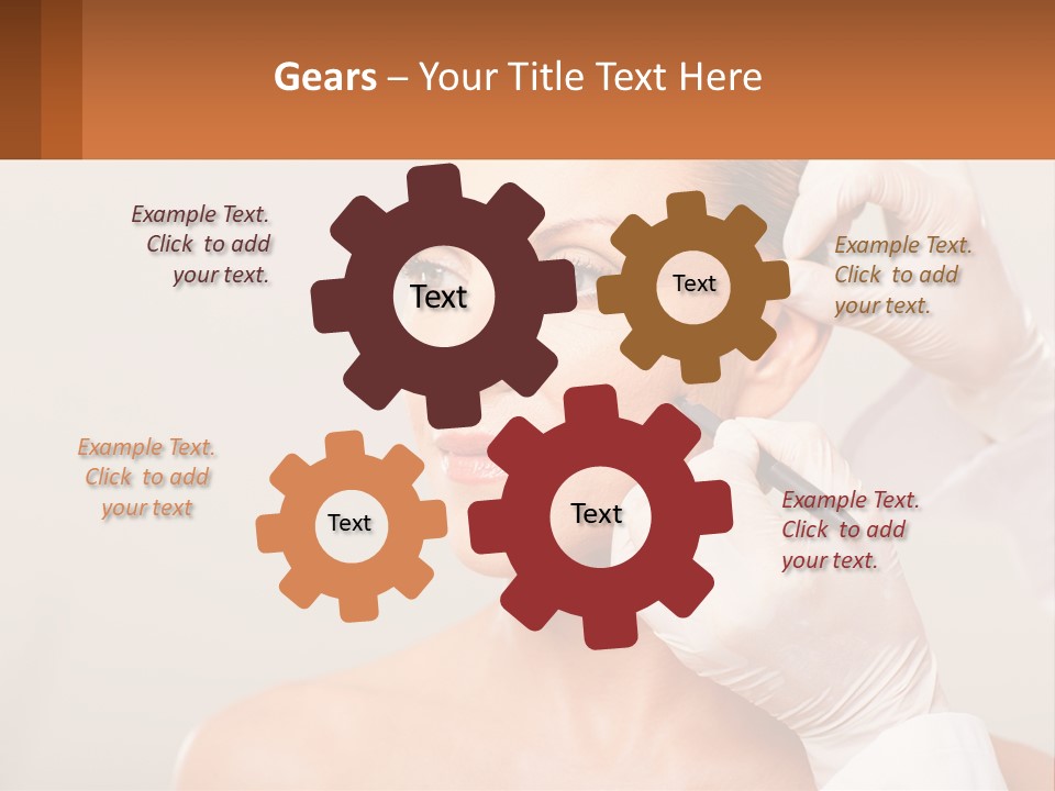 A Woman Getting Her Hair Done By A Hair Stylist PowerPoint Template