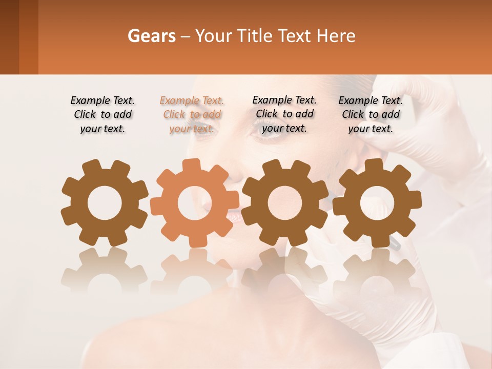 A Woman Getting Her Hair Done By A Hair Stylist PowerPoint Template