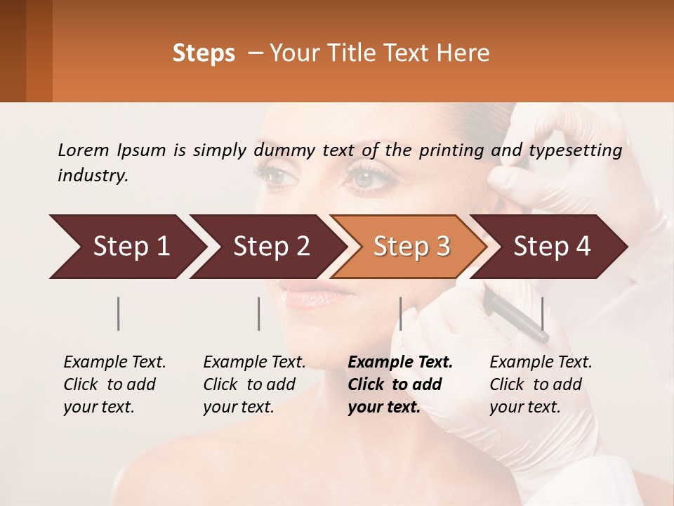 A Woman Getting Her Hair Done By A Hair Stylist PowerPoint Template