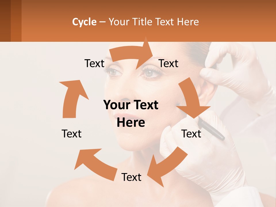 A Woman Getting Her Hair Done By A Hair Stylist PowerPoint Template