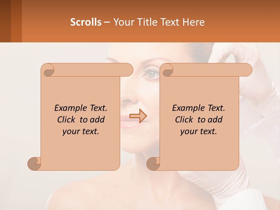 A Woman Getting Her Hair Done By A Hair Stylist PowerPoint Template