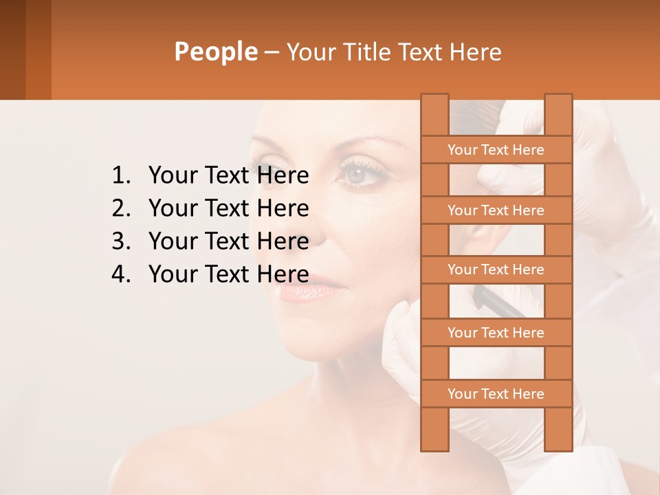 A Woman Getting Her Hair Done By A Hair Stylist PowerPoint Template
