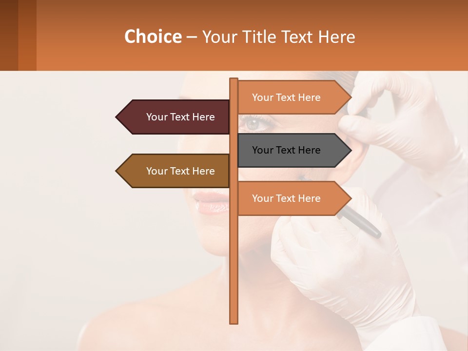 A Woman Getting Her Hair Done By A Hair Stylist PowerPoint Template