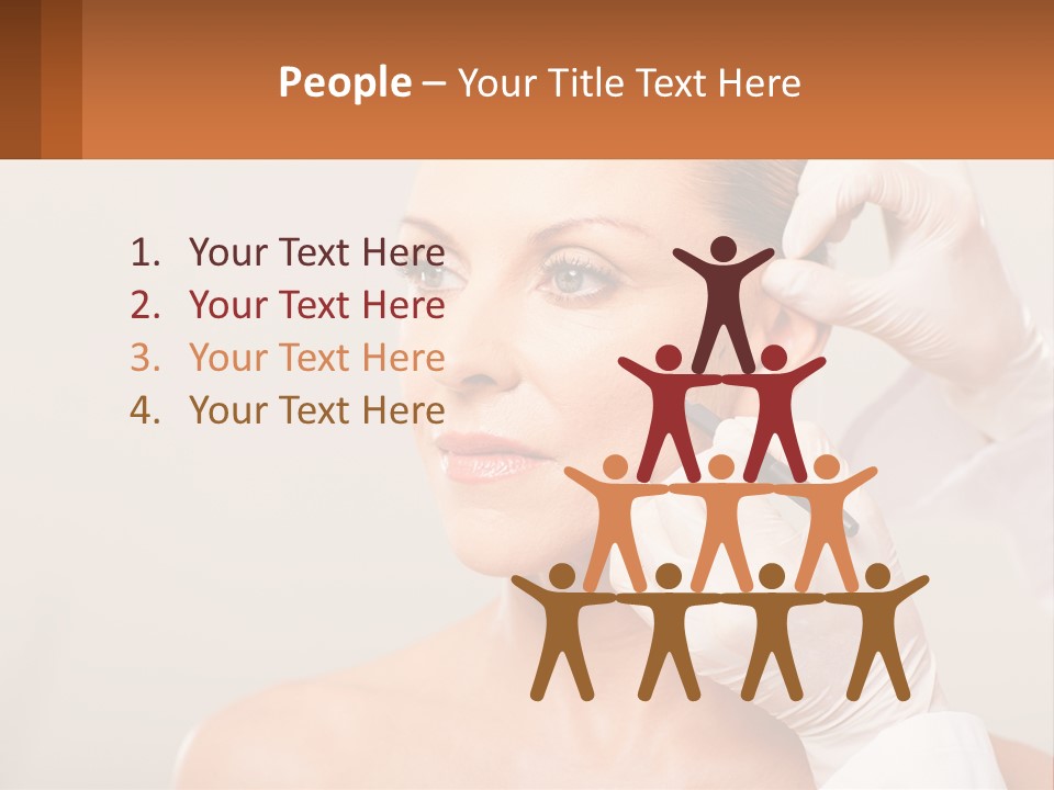 A Woman Getting Her Hair Done By A Hair Stylist PowerPoint Template