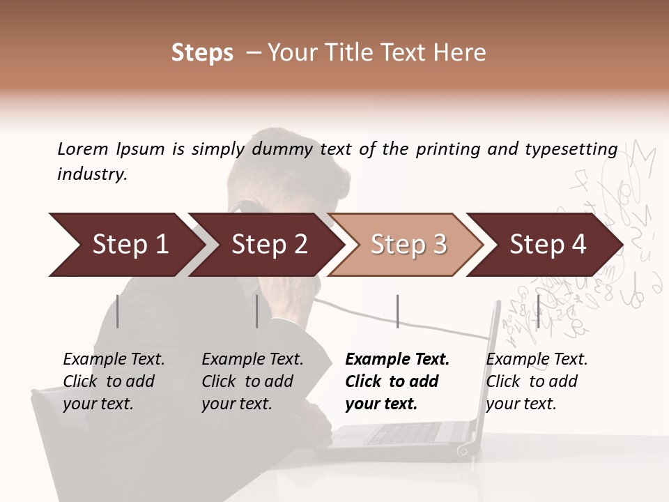 A Man Talking On A Phone While Using A Laptop PowerPoint Template