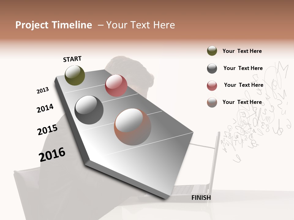 A Man Talking On A Phone While Using A Laptop PowerPoint Template