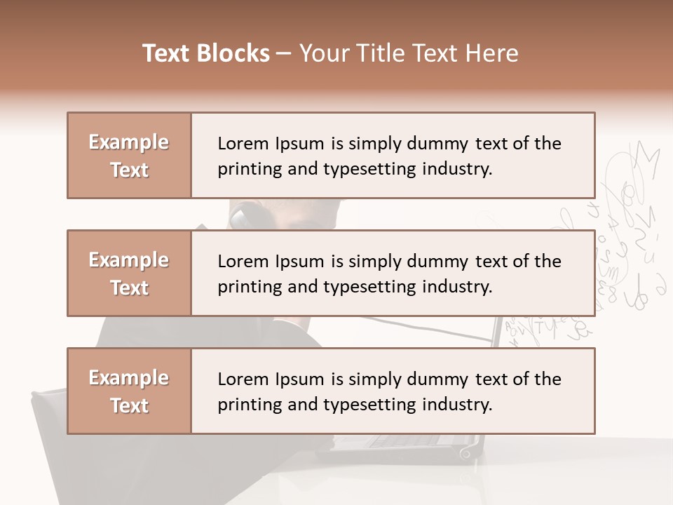 A Man Talking On A Phone While Using A Laptop PowerPoint Template