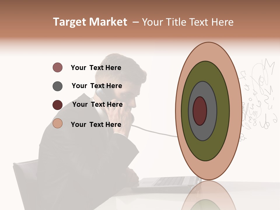 A Man Talking On A Phone While Using A Laptop PowerPoint Template