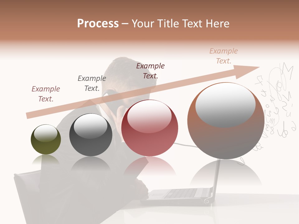 A Man Talking On A Phone While Using A Laptop PowerPoint Template
