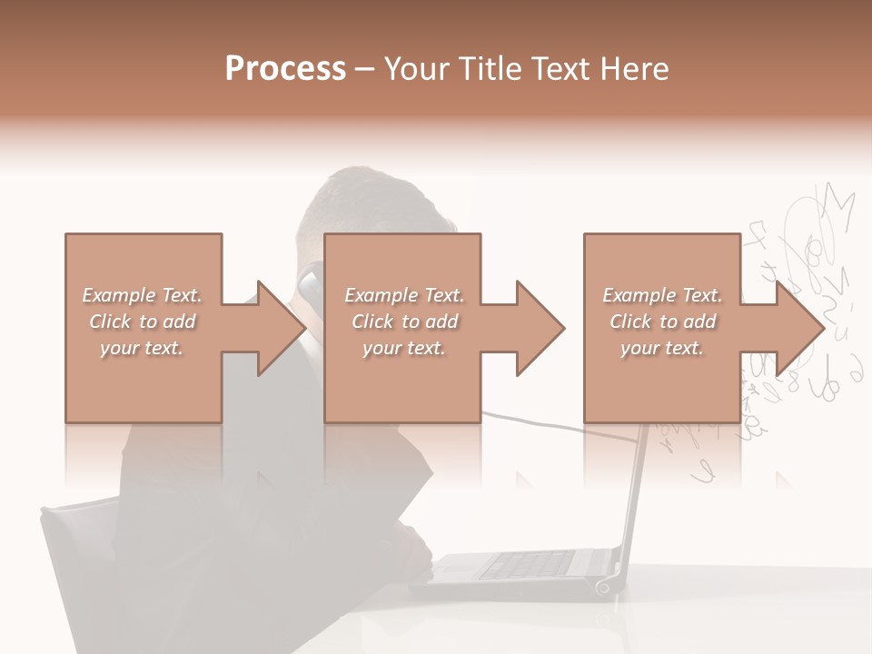 A Man Talking On A Phone While Using A Laptop PowerPoint Template