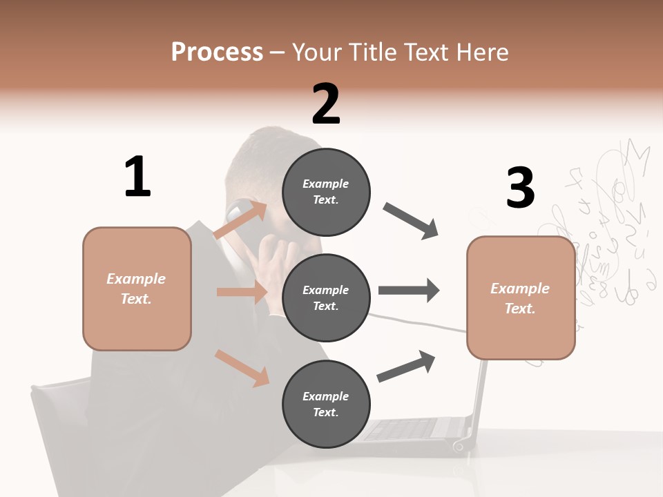 A Man Talking On A Phone While Using A Laptop PowerPoint Template