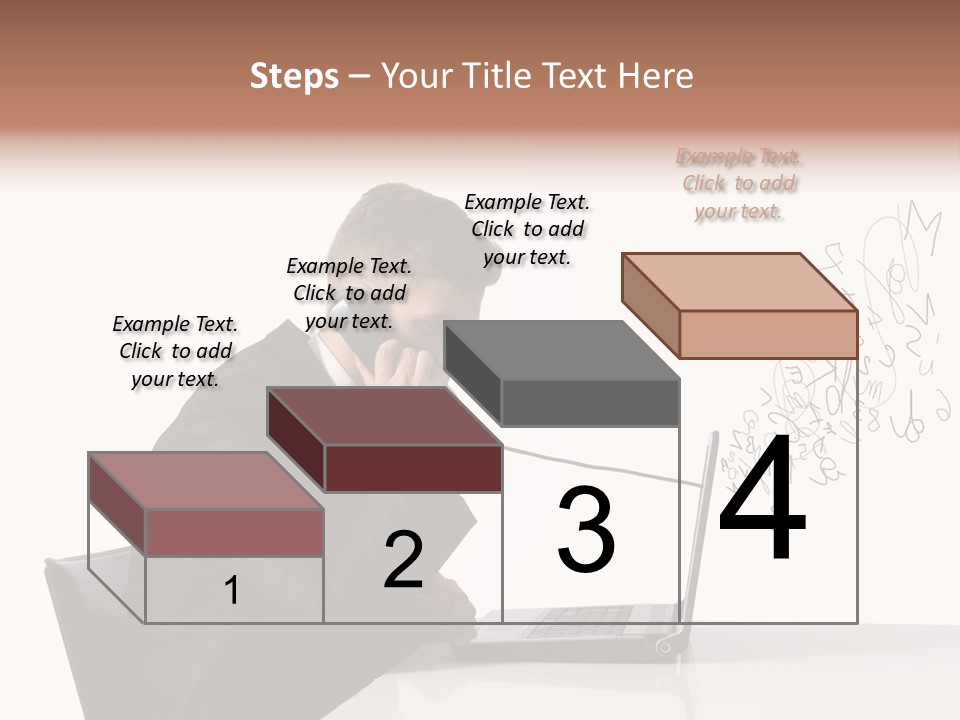 A Man Talking On A Phone While Using A Laptop PowerPoint Template