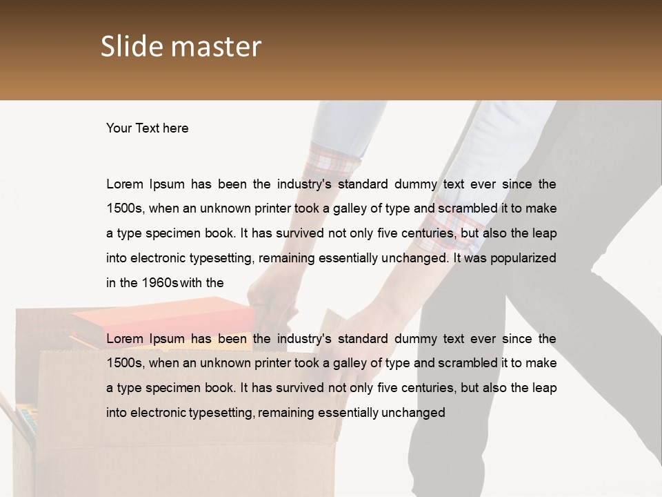 A Person Putting Something In A Cardboard Box PowerPoint Template