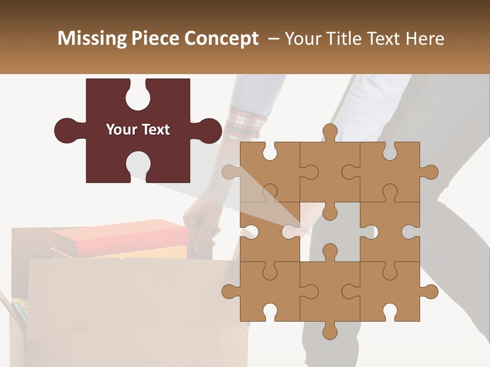 A Person Putting Something In A Cardboard Box PowerPoint Template