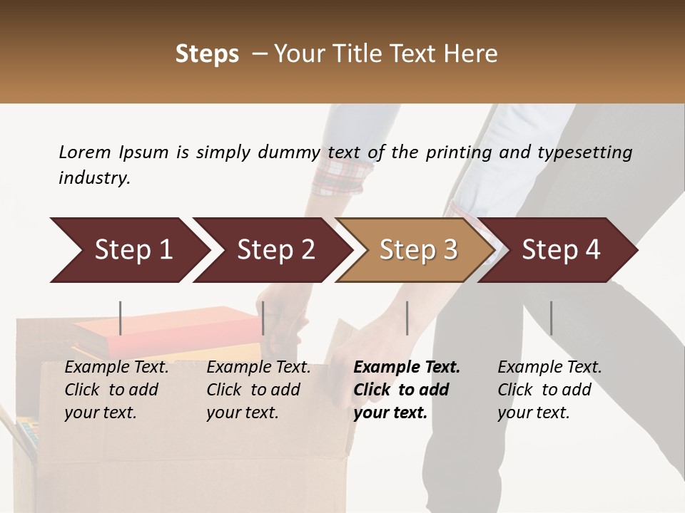 A Person Putting Something In A Cardboard Box PowerPoint Template