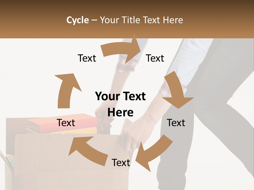 A Person Putting Something In A Cardboard Box PowerPoint Template