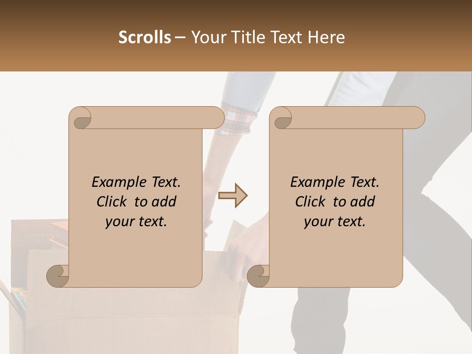 A Person Putting Something In A Cardboard Box PowerPoint Template