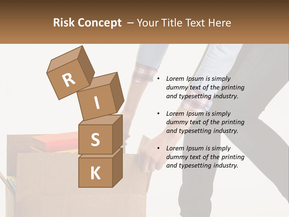 A Person Putting Something In A Cardboard Box PowerPoint Template
