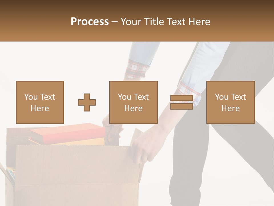 A Person Putting Something In A Cardboard Box PowerPoint Template