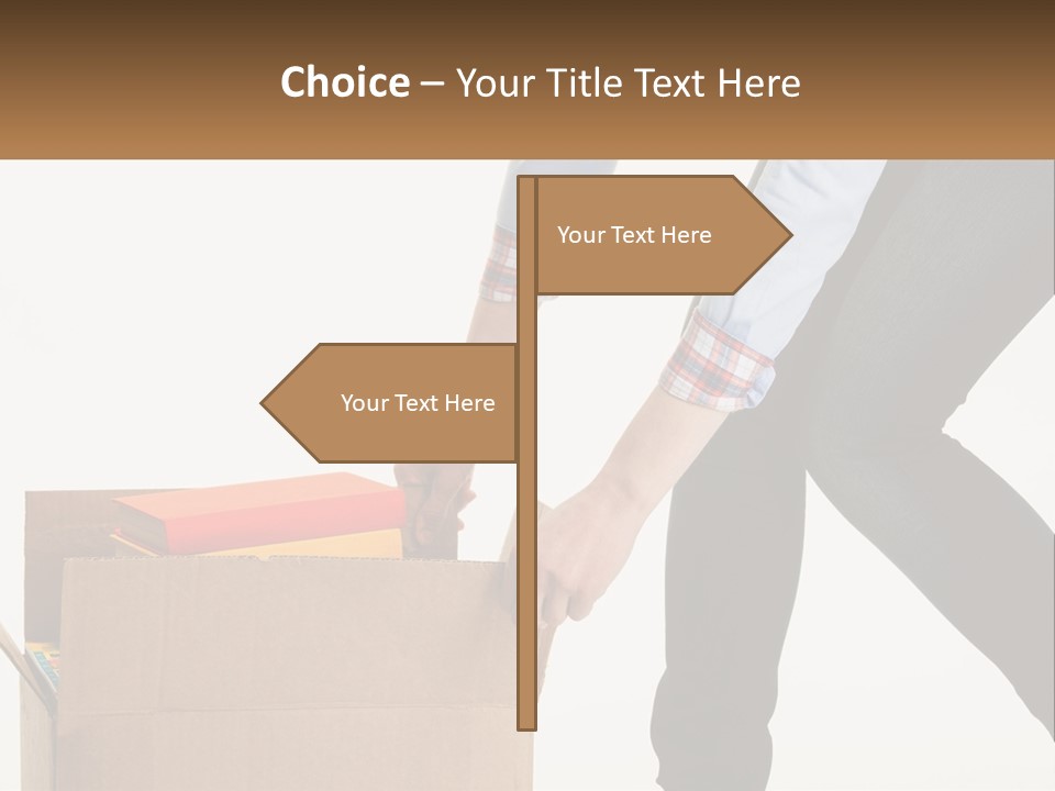 A Person Putting Something In A Cardboard Box PowerPoint Template