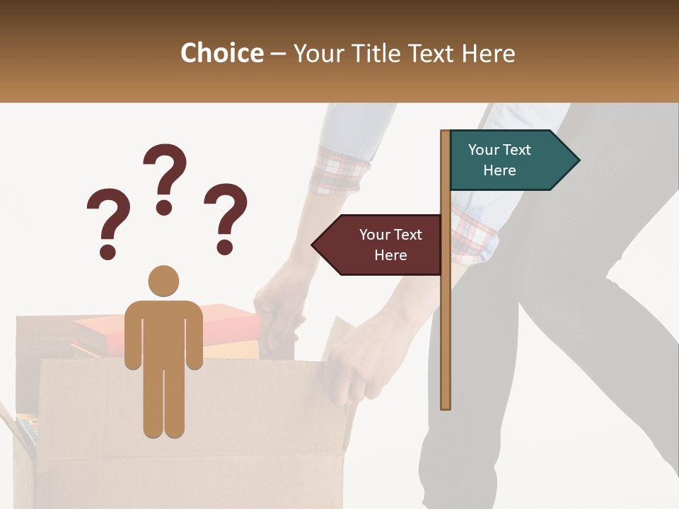 A Person Putting Something In A Cardboard Box PowerPoint Template