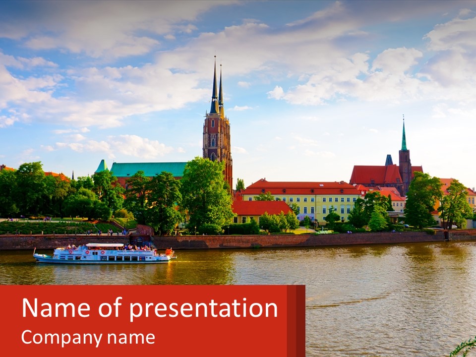 A Large Body Of Water With A City In The Background PowerPoint Template