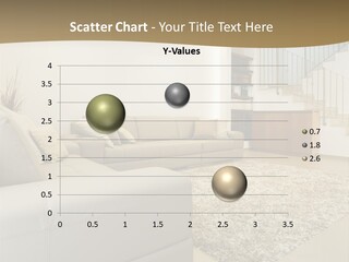 A Living Room With A Couch And A Stair Case PowerPoint Template