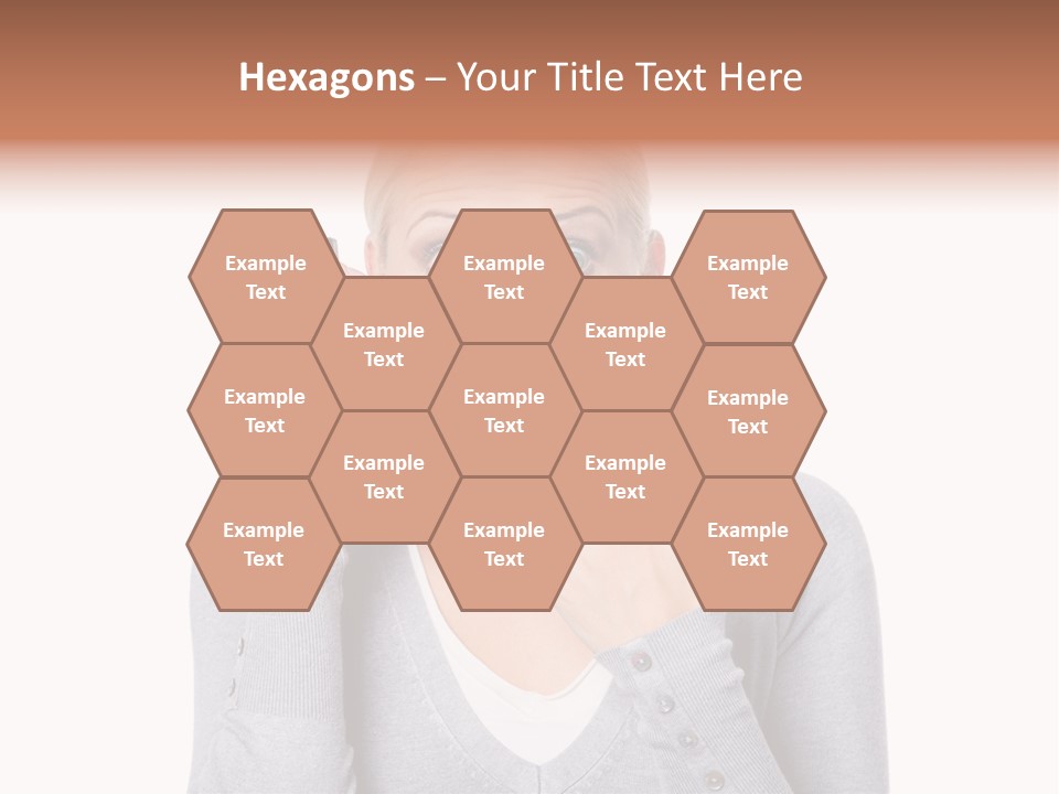 A Woman Holding A Cell Phone Up To Her Mouth PowerPoint Template