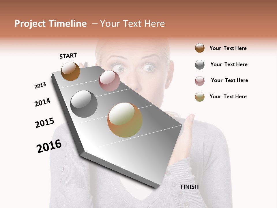 A Woman Holding A Cell Phone Up To Her Mouth PowerPoint Template