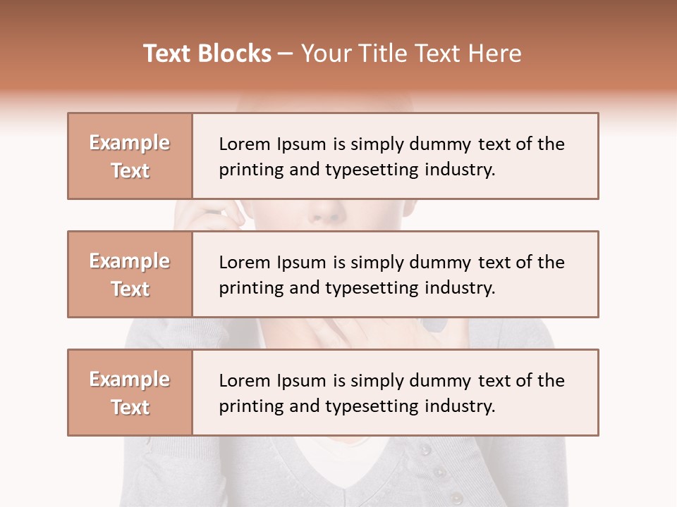 A Woman Holding A Cell Phone Up To Her Mouth PowerPoint Template