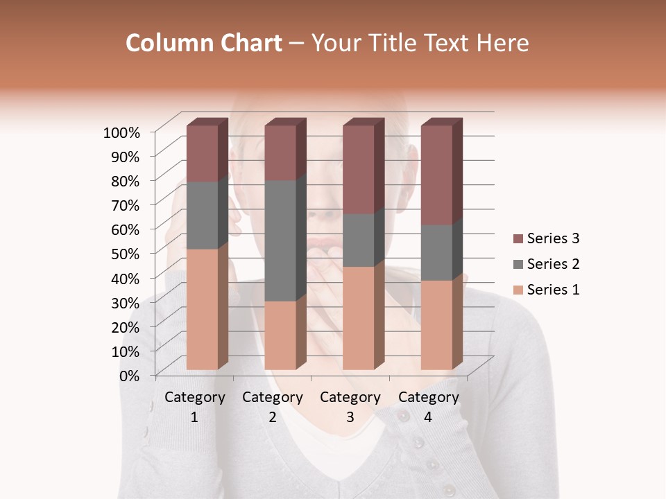 A Woman Holding A Cell Phone Up To Her Mouth PowerPoint Template