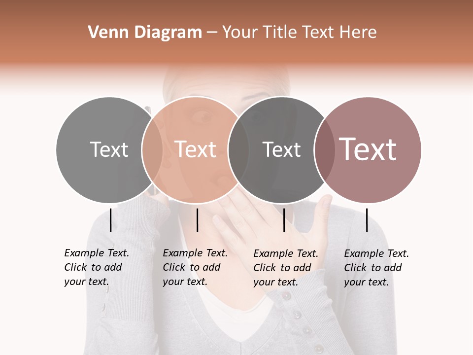 A Woman Holding A Cell Phone Up To Her Mouth PowerPoint Template