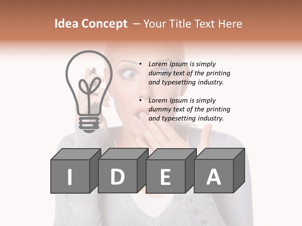 A Woman Holding A Cell Phone Up To Her Mouth PowerPoint Template