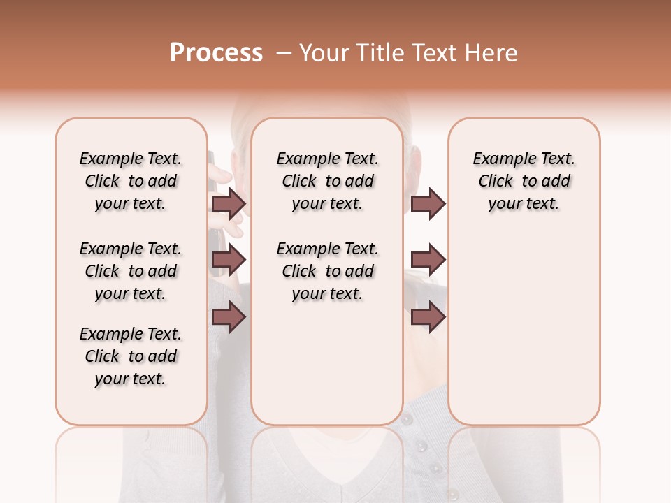 A Woman Holding A Cell Phone Up To Her Mouth PowerPoint Template