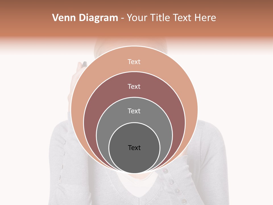 A Woman Holding A Cell Phone Up To Her Mouth PowerPoint Template