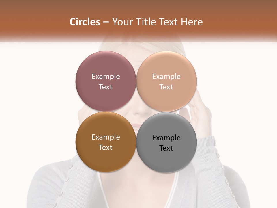 A Woman Holding Her Head With Both Hands PowerPoint Template