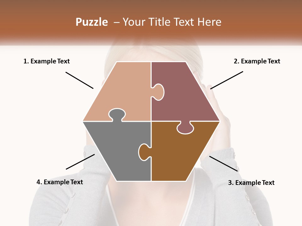 A Woman Holding Her Head With Both Hands PowerPoint Template