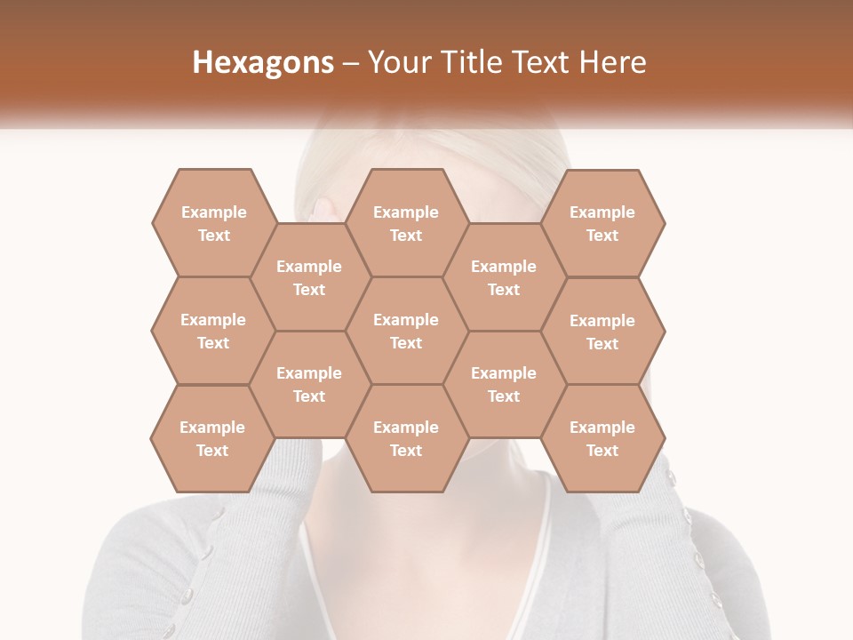 A Woman Holding Her Head With Both Hands PowerPoint Template